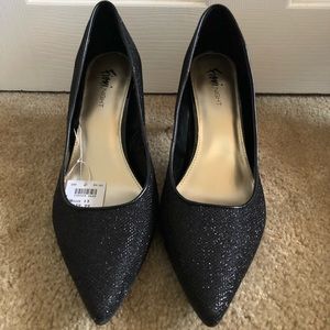 Women’s Black Glitter Heel